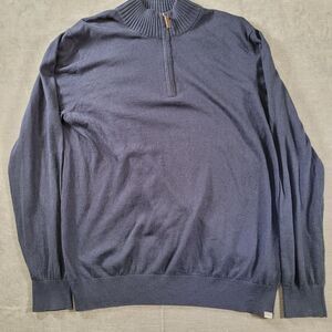Eddie Bauer Long Sleeve 1/4 Zip Mock Neck‎ Sweater Mens Size L
